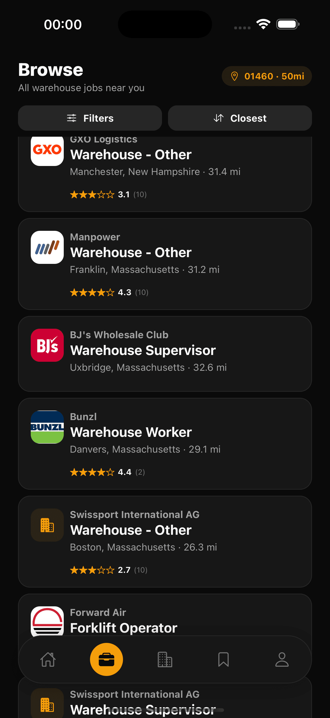 WareWorks app screen
